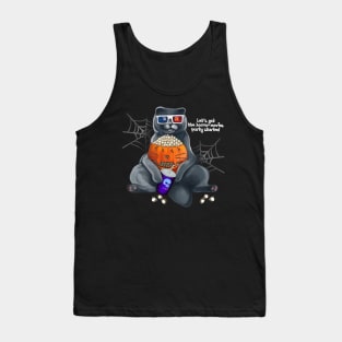 British cute cat in 3D glasses Tank Top